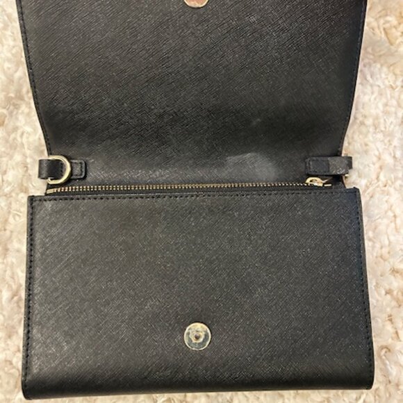 Tory Burch Robinson Saffiano Leather Wallet on a Chain Crossbody - Picture 4 of 6